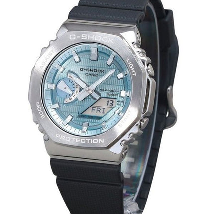 Casio G-Shock G-Steel Analog Digital Smartphone Link Ice Blue Dial Tough Solar GBM-2100A-1A2 200M herrklocka