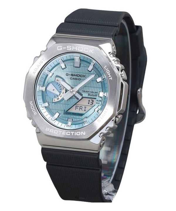 Casio G-Shock G-Steel Analog Digital Smartphone Link Ice Blue Dial Tough Solar GBM-2100A-1A2 200M herrklocka