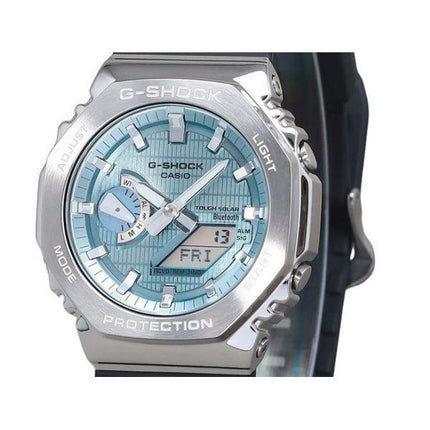 Casio G-Shock G-Steel Analog Digital Smartphone Link Ice Blue Dial Tough Solar GBM-2100A-1A2 200M herrklocka