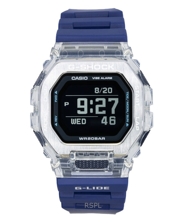 Casio G-Shock G-Lide Digital Smartphone Link Blått Hartsarmband Quartz GBX-100S-2 200M Unisexklocka