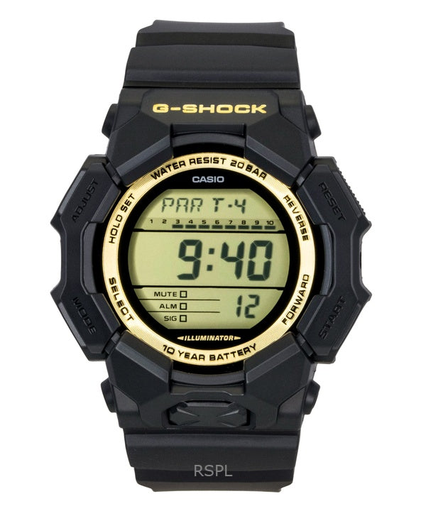 Casio G-Shock biobaserat hartsarmband digitalt kvarts GD-010GB-1A9 200M herrklocka