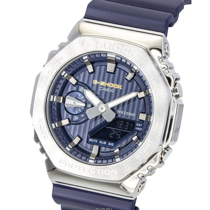 Casio G-Shock G-Steel analog digital begränsad upplaga blå urtavla kvarts GM-2110SH-2A 200M herrklocka