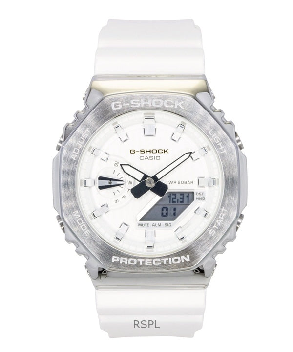 Casio G-Shock G-Steel analog digital begränsad upplaga vit urtavla kvarts GM-2110SH-7A 200M herrklocka