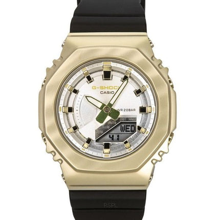 Casio G-Shock metallklÃ¤dd analog digital hartsrem Siver Dial Quartz GM-S2100BC-1A 200M Damklocka