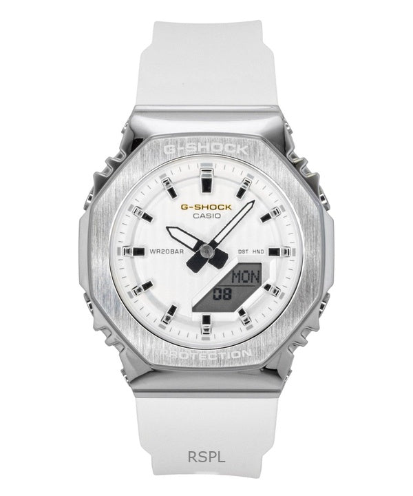 Casio G-Shock Analog Digital Limited Edition Bio-Based Resin Strap Vit Urtavla Quartz GM-S2110SH-7A 200M Damklocka