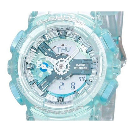 Casio G-Shock Analog Digital Virtual Worlds Genomskinlig LjusblÃ¥ FlerfÃ¤rgad Urtavla Quartz GMA-S110VW-2A 200M Damklocka