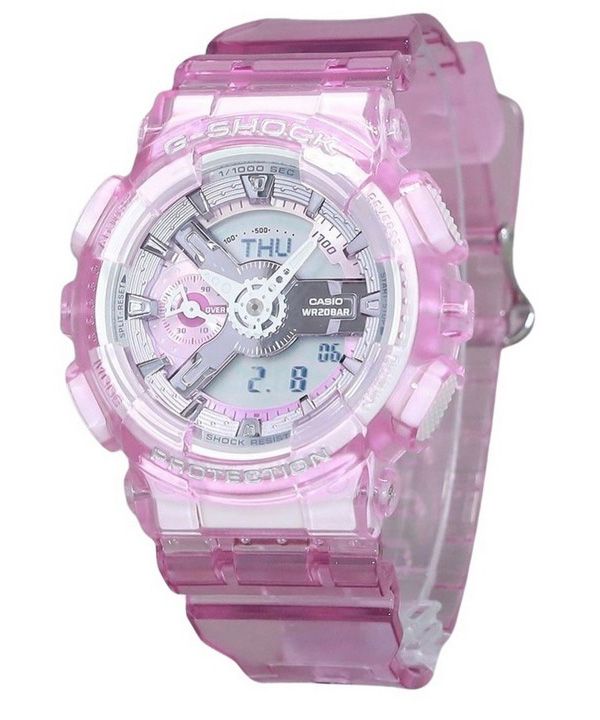 Casio G-Shock Analog Digital Virtual Worlds Genomskinlig Rosa FlerfÃ¤rgad Urtavla Quartz GMA-S110VW-4A 200M Damklocka