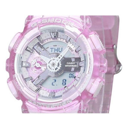 Casio G-Shock Analog Digital Virtual Worlds Genomskinlig Rosa FlerfÃ¤rgad Urtavla Quartz GMA-S110VW-4A 200M Damklocka