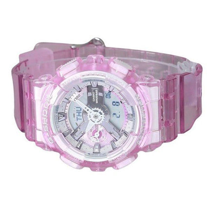 Casio G-Shock Analog Digital Virtual Worlds Genomskinlig Rosa FlerfÃ¤rgad Urtavla Quartz GMA-S110VW-4A 200M Damklocka