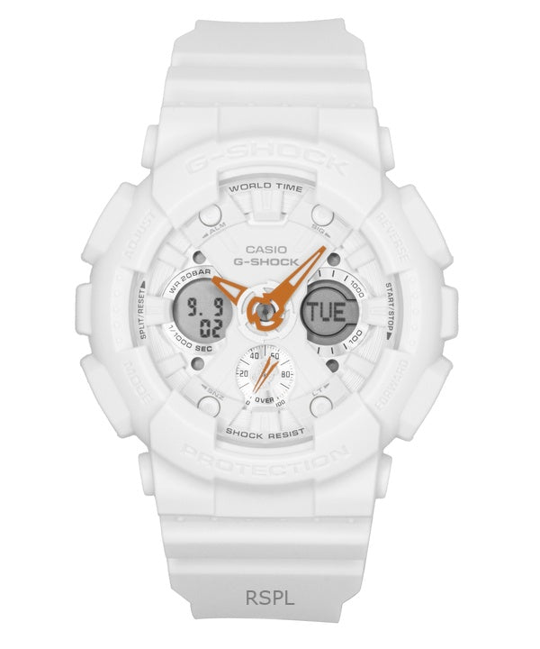 Casio G-Shock analog digital biobaserad harts vit urtavla kvarts GMA-S120SA-7A1 200M damklocka
