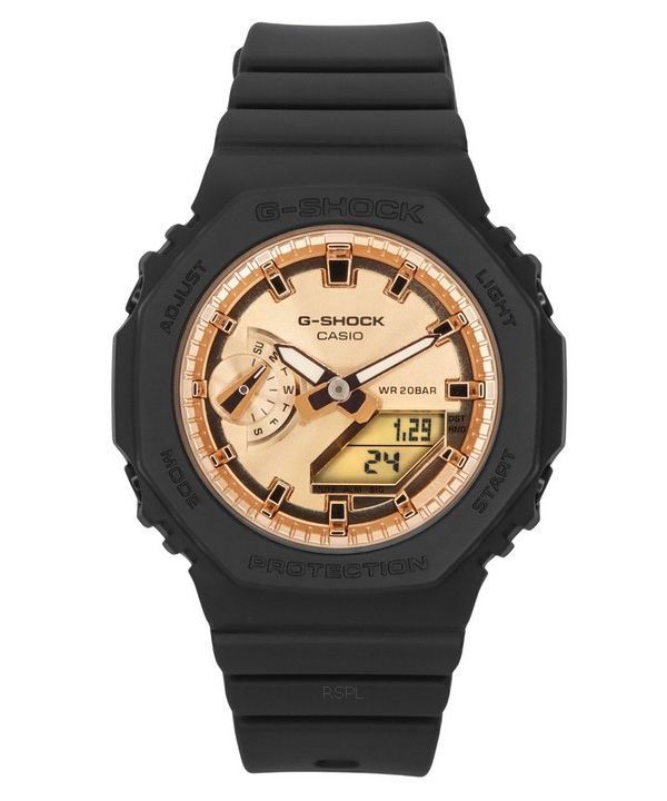 Casio G-Shock Analog Digital Resin Armband Rose Gold Urtavla Quartz GMA-S2100MD-1A 200M Damklocka