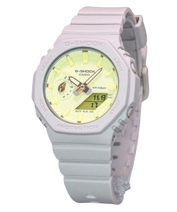 Reloj Casio G-Shock Nature&#39,s Color Series analÃ³gico digital con esfera amarilla de cuarzo GMA-S2100NC-4A 200M para mujer