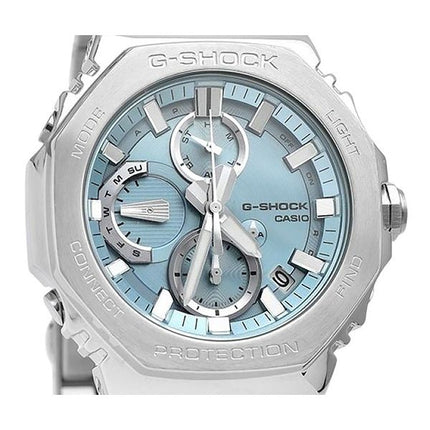 Casio G-Shock Full Metal Analog Chronograph Smartphone Link Ice Blue Dial Tough Solar GMC-B2100AD-2A 200M herrklocka