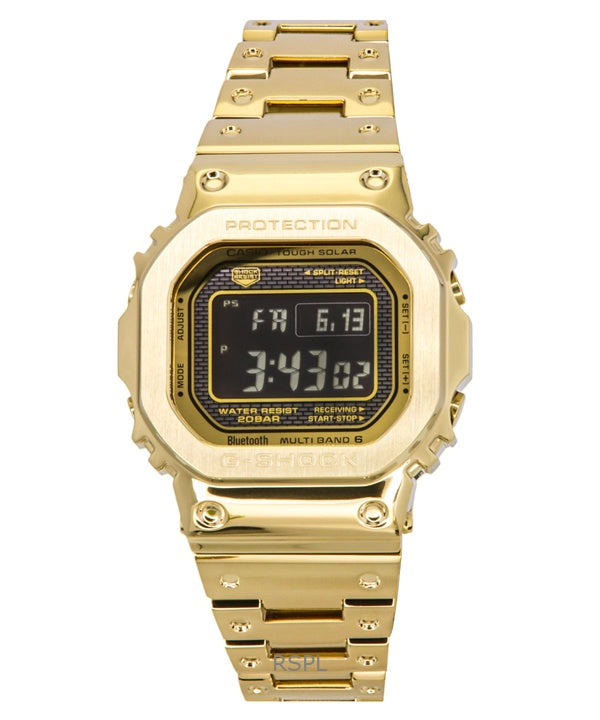 Casio G-Shock Full Metal Digital Smartphone Link Rostfritt Stål Solar GMW-B5000GD-9 200M Herrklocka