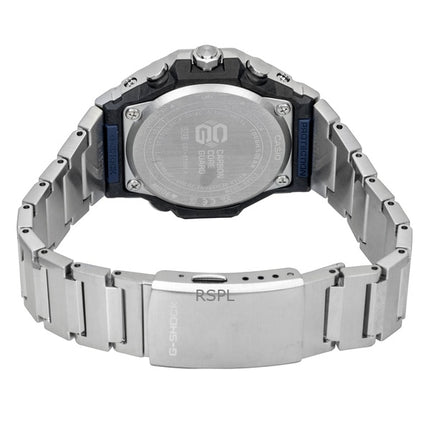 Casio G-Shock G-Steel analog smartphone-länk rostfritt stål blå urtavla solcellsdriven GST-B1000D-2A 200M herrklocka