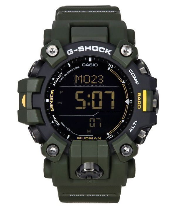 Casio G-Shock Mudman Master Of G-Land Digital Green Resin Strap Solar GW-9500-3 200M herrklocka