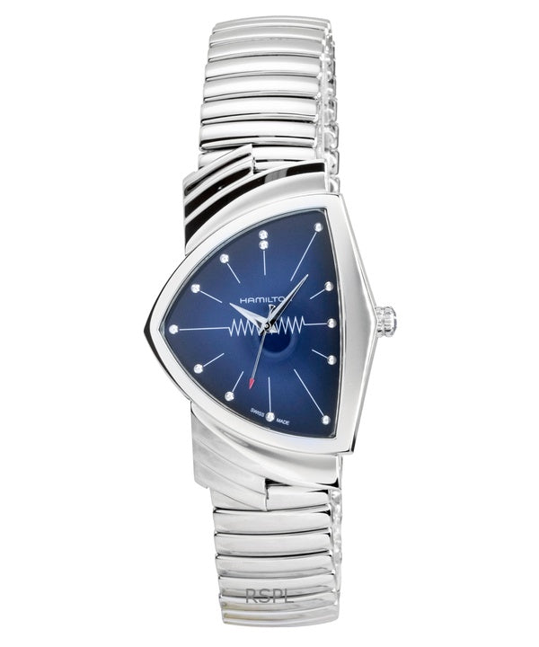 Hamilton Ventura rostfritt stål med blå urtavla och kvarts H24411142 herrklocka