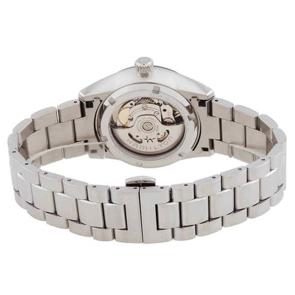 Hamilton Jazzmaster Performer Rostfritt stål vit urtavla Automatisk H36205110 100M herrklocka