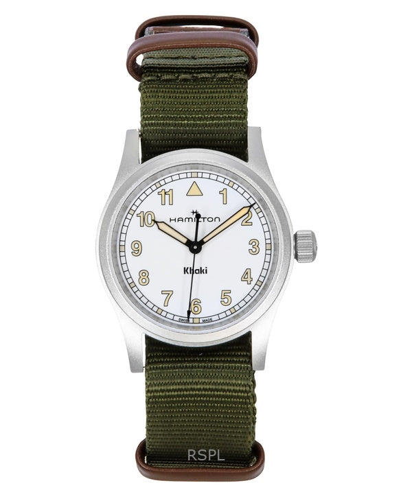 Hamilton Khaki Field Textilband White Dial Quartz H69301910 Unisexklocka