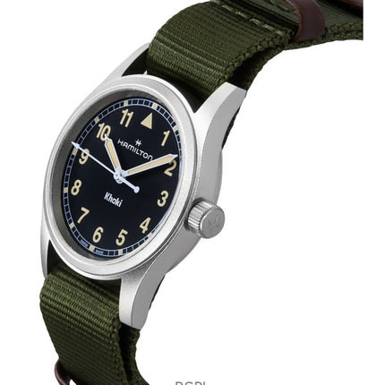 Hamilton Khaki Field Textile Strap Black Dial Quartz H69301930 Unisexklocka