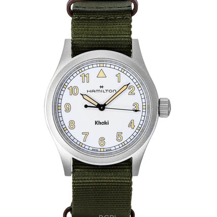 Hamilton Khaki Field Textilband White Dial Quartz H69401910 Unisexklocka