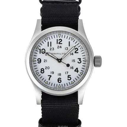 Hamilton Khaki Field Textilband Vit Urtavla Automatisk H69439910 Herrklocka