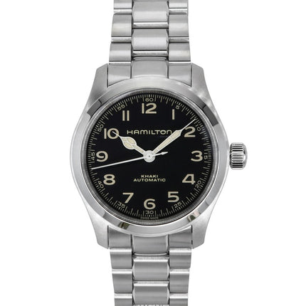 Hamilton Khaki Field Murph rostfritt stål svart urtavla automatisk H70405130 100M herrklocka