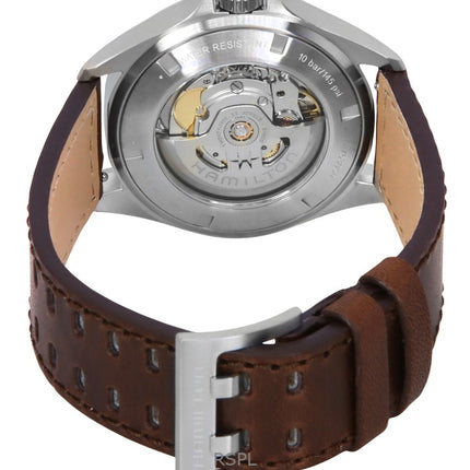 Hamilton Khaki Aviation Pilot Läderrem Grön Urtavla Automatisk H76305560 100M Herrklocka