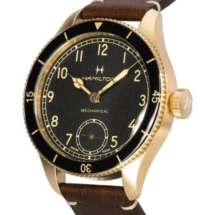Hamilton Khaki Aviation Pilot Pioneer Brons Svart Urtavla Mekanisk H76709530 100M herrklocka