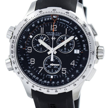 Hamilton Khaki Aviation X-Wind Chronograph Quartz GMT H77912335 Herrklocka