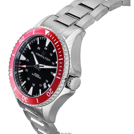 Hamilton Khaki Marinblå Scuba Rostfritt Stål Svart Urtavla Automatisk H82405130 100M Herrklocka