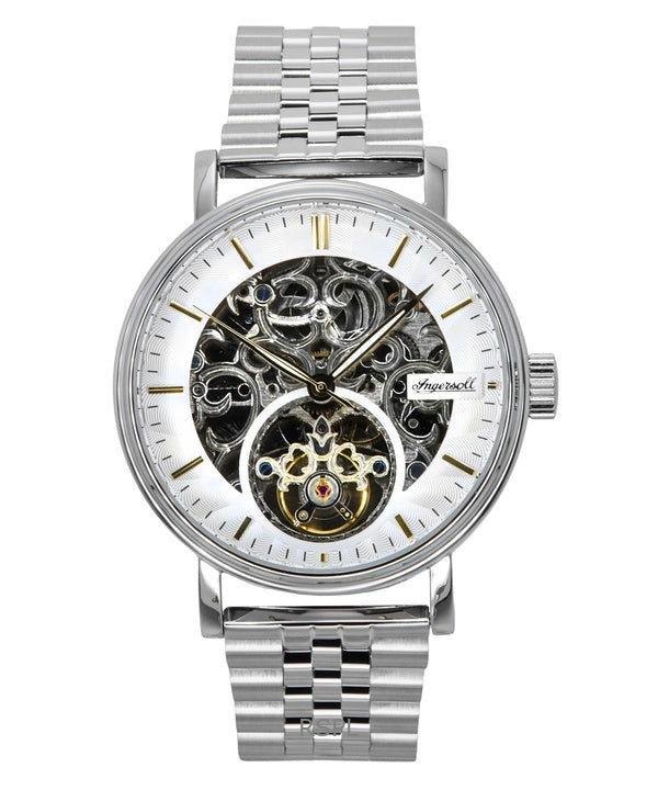 Ingersoll The Charles Rostfritt stål Silver Skeleton Dial Automatisk I05803B herrklocka