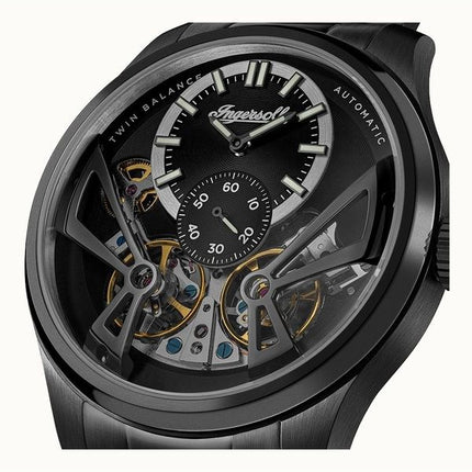Ingersoll The Naismith Stainless Steel Black Skeleton Dial Automatic I16102 Herrklocka