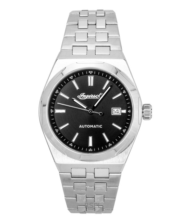 Ingersoll The Rider rostfritt stål svart urtavla automatisk I16801 herrklocka