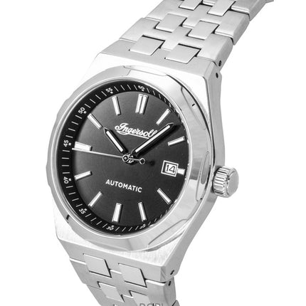 Ingersoll The Rider rostfritt stål svart urtavla automatisk I16801 herrklocka