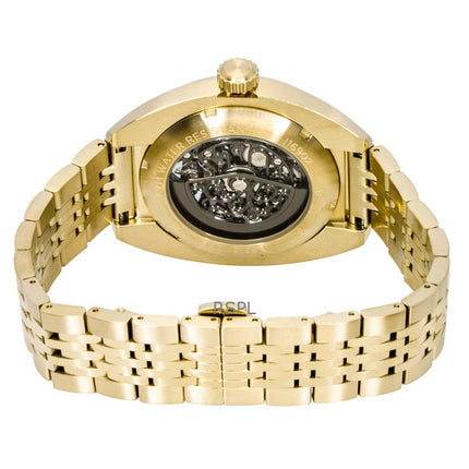 Ingersoll The Wrangler guldfärgad rostfritt stål svart skeletturtavla automatisk I16902 herrklocka