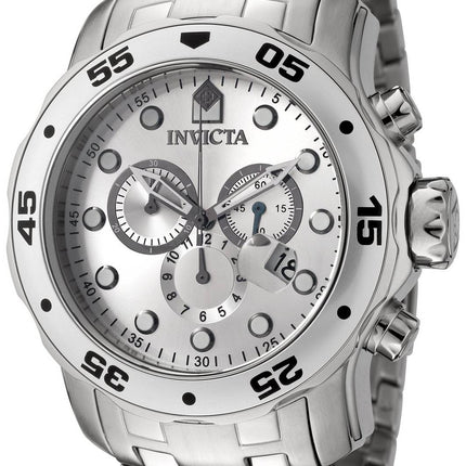 Invicta Pro Diver Quartz kronograf Silver Dial INV0071/0071 mäns klocka