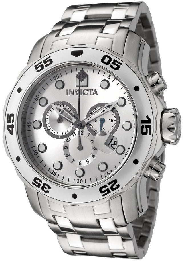 Invicta Pro Diver Quartz kronograf Silver Dial INV0071/0071 mäns klocka