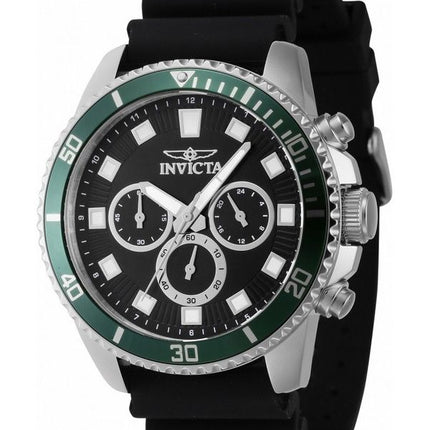 Invicta Pro Diver Chronograph Silikonrem Black Dial Quartz 46086 Herrklocka