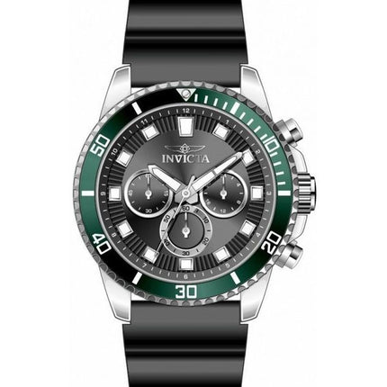 Invicta Pro Diver Chronograph Silikonrem Black Dial Quartz 46086 Herrklocka