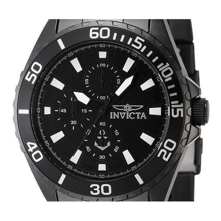 Invicta Ocean Voyage Chronograph Rostfritt stål Svart Urtavla Quartz 46284 Herrklocka