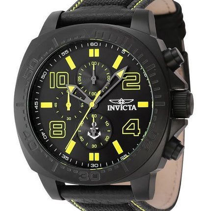 Invicta Ocean Voyage Chronograph Nylonrem Black Dial Quartz 46287 Herrklocka