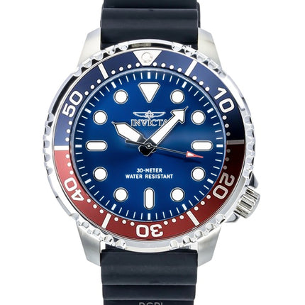 Invicta Pro Diver silikonrem blå urtavla Pepsi-bezel kvarts 47222 herrklocka
