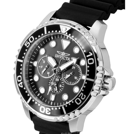 Invicta Pro Diver GMT silikonarmband svart urtavla kvarts 47234 herrklocka