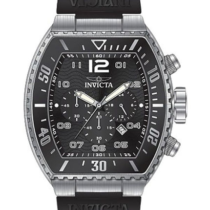 Invicta Pro Diver Chronograph Silikonrem Black Dial Quartz 47282 100M herrklocka