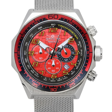 Invicta Racing Chronograph Rostfritt stål Röd Urtavla Quartz 47900 Herrklocka