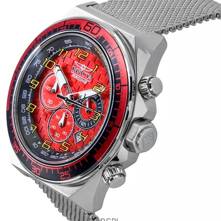 Invicta Racing Chronograph Rostfritt stål Röd Urtavla Quartz 47900 Herrklocka
