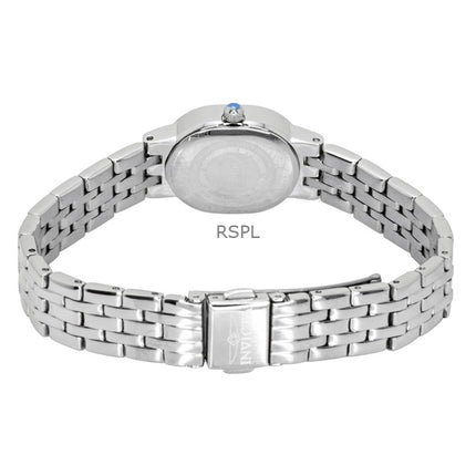 Invicta Angel Crystal Accents rostfritt stål silverfärgad urtavla kvarts 48134 damklocka