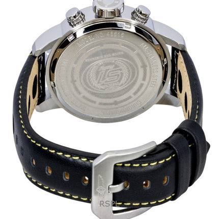 Invicta S1 Rally Kronograf GMT Läderarmband Gul och Svart Urtavla Quartz 48616 100M Herrklocka