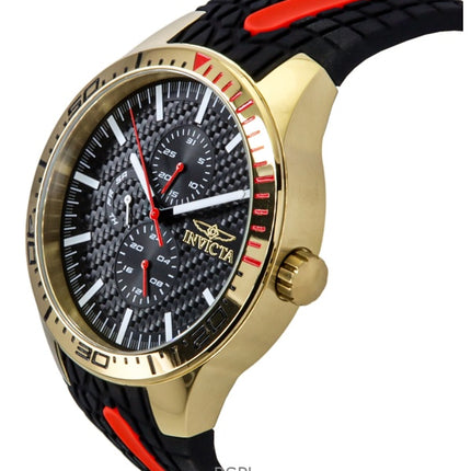 Invicta Racing Silikonarmband Svart Urtavla Quartz 48872 Herrklocka